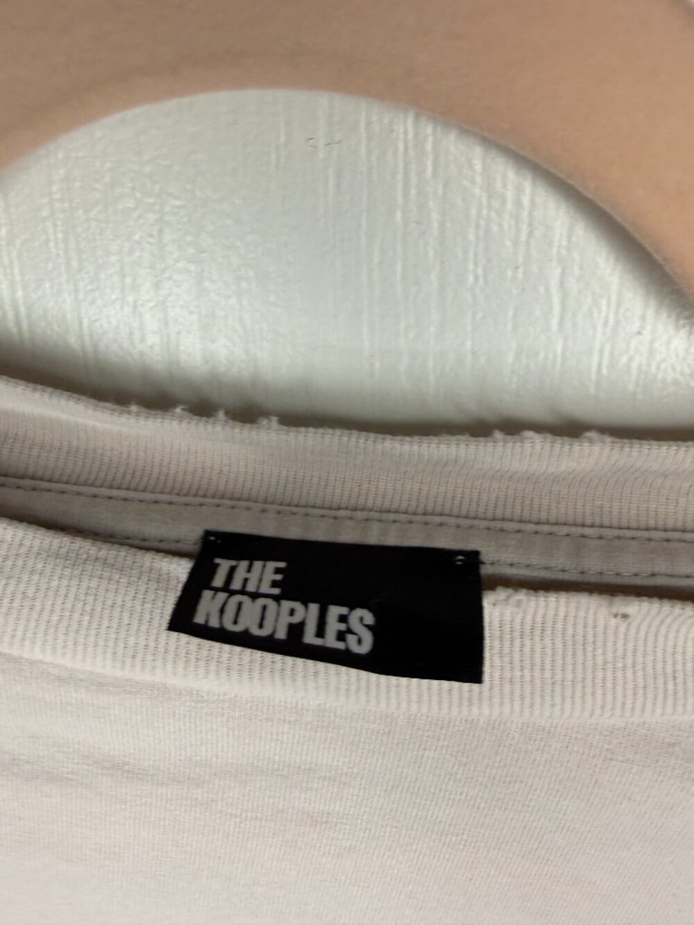 NWT The Kooples Receipt T-Shirt – Sand/White- Men's S/ Women's M- MSRP $195 - Picture 7 of 10
